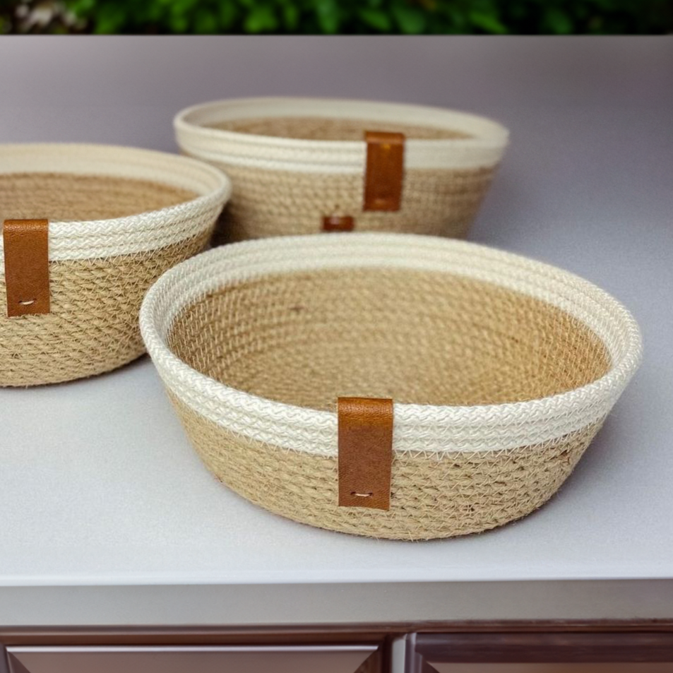 Handmade Woven Jute organizer & Storage bowl