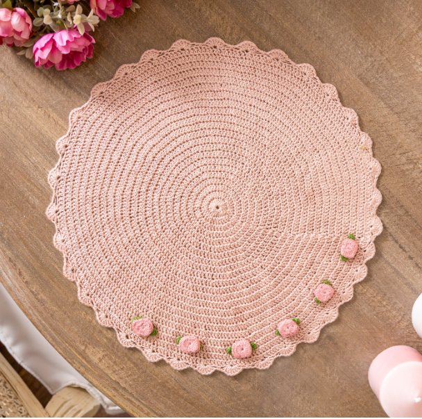 shabby crochet Placemat Pale Pink