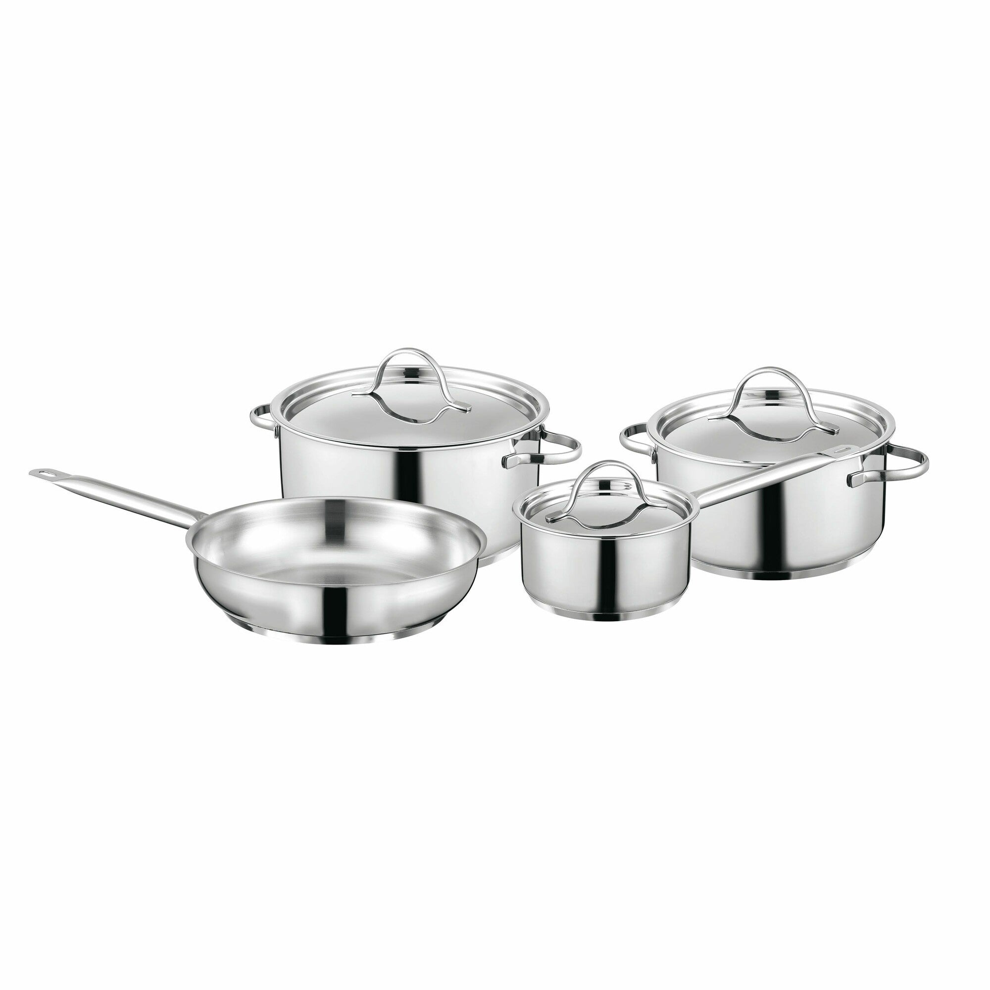 7-pc cookware set with stainless steel lid Comfort