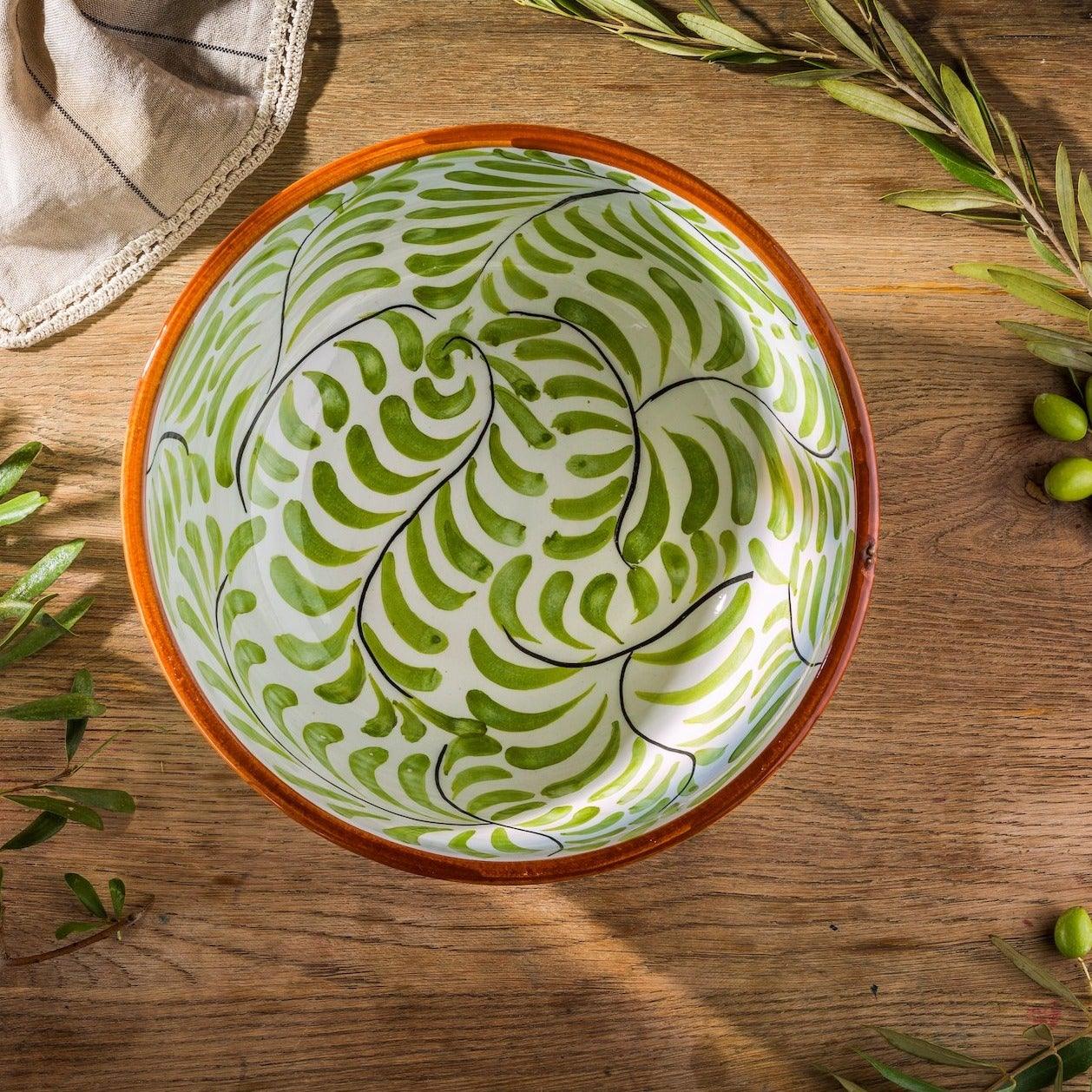 Olive Leaf Salad Bowl - chefmay.com