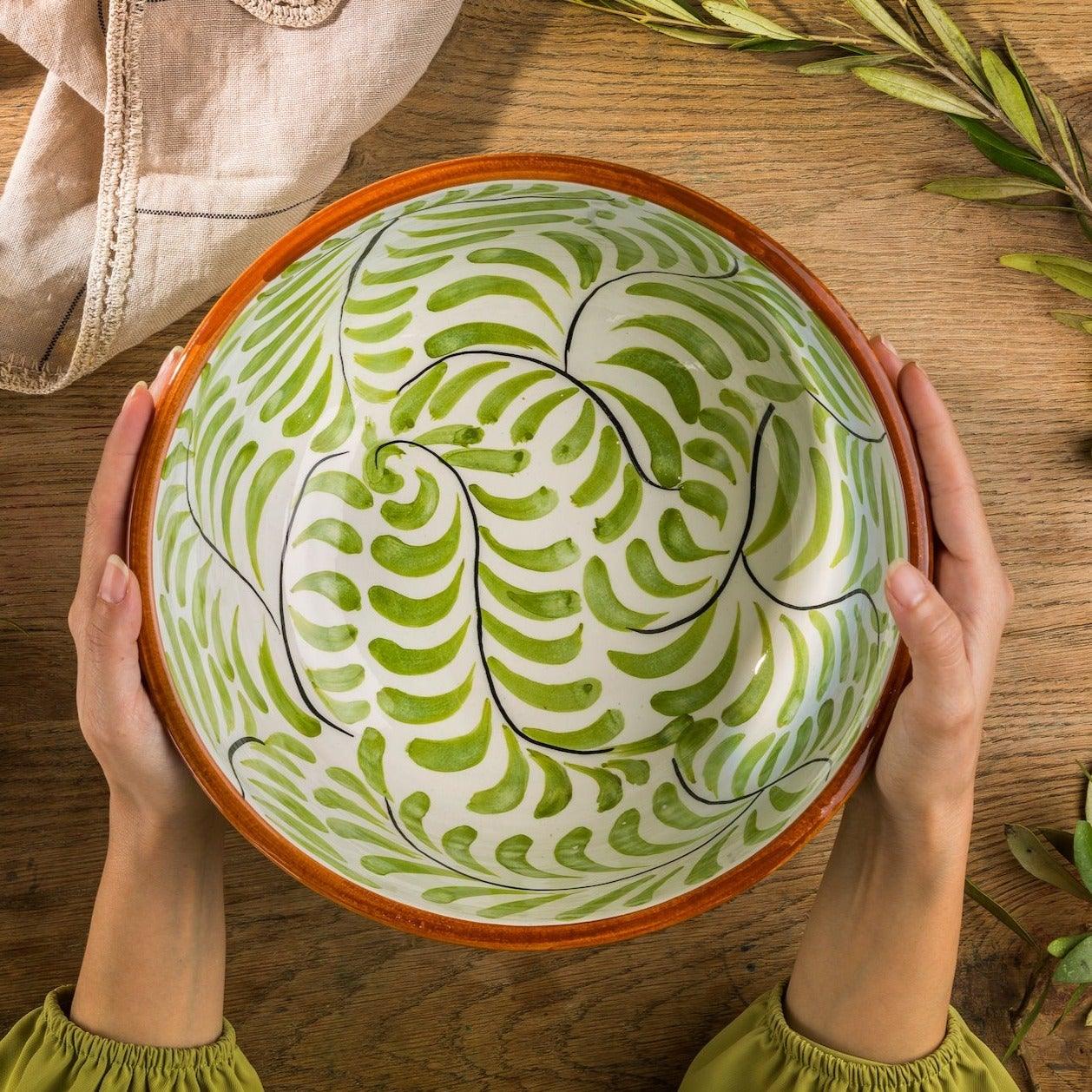 Olive Leaf Salad Bowl - chefmay.com