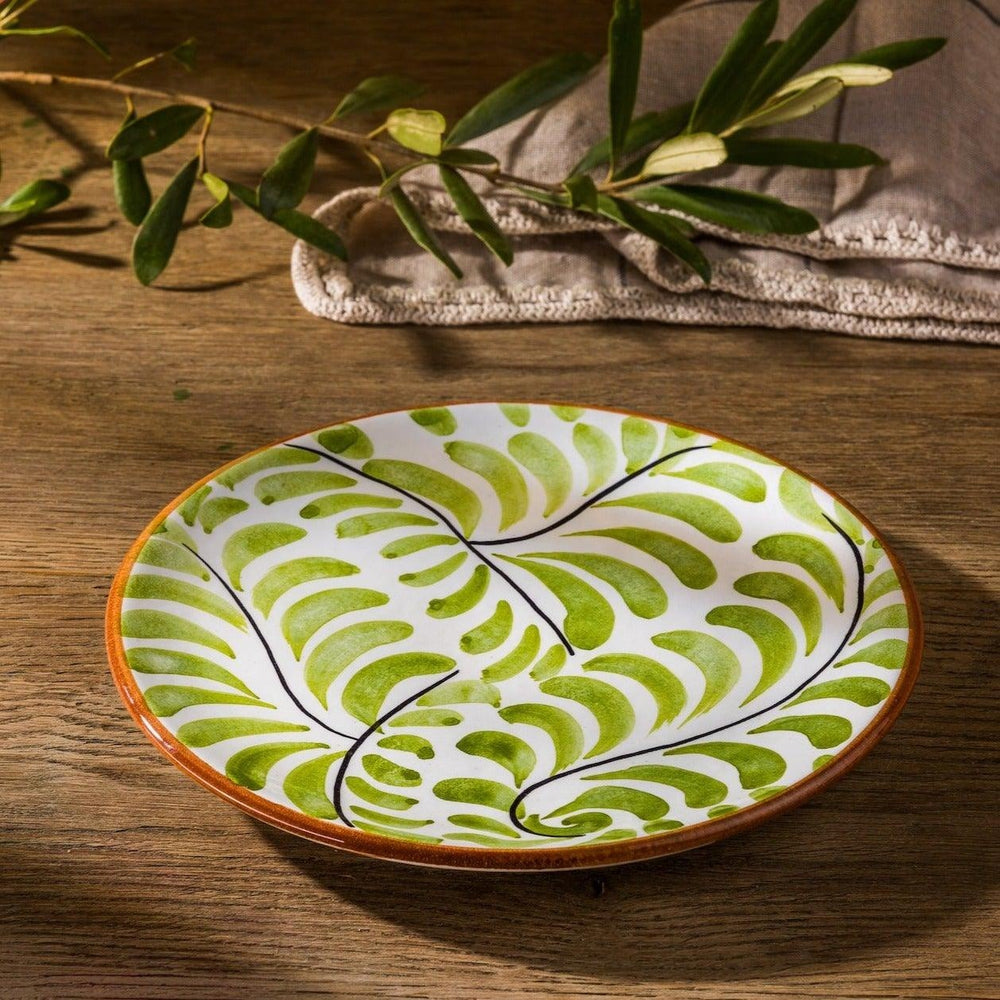 Olive Leaf Dessert Plate - chefmay.com