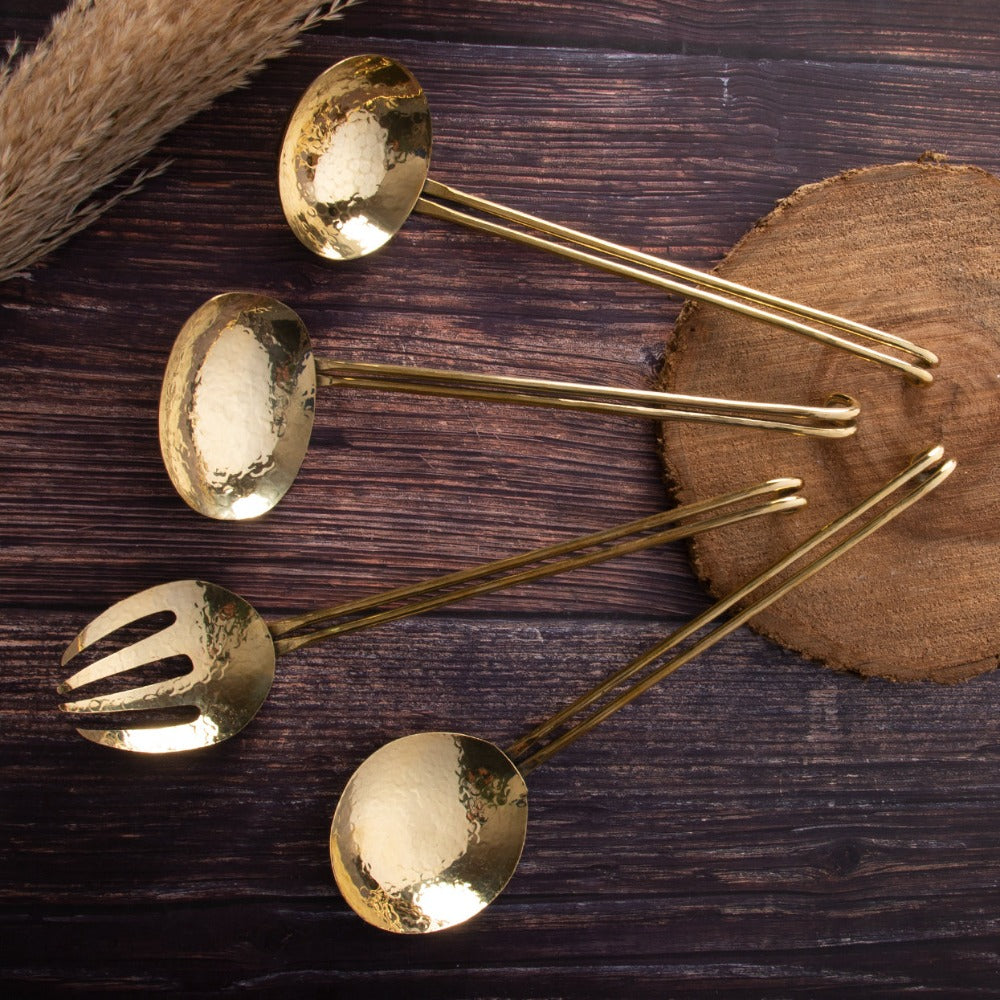Chef May Signature Serving Spoons ( Brass )
