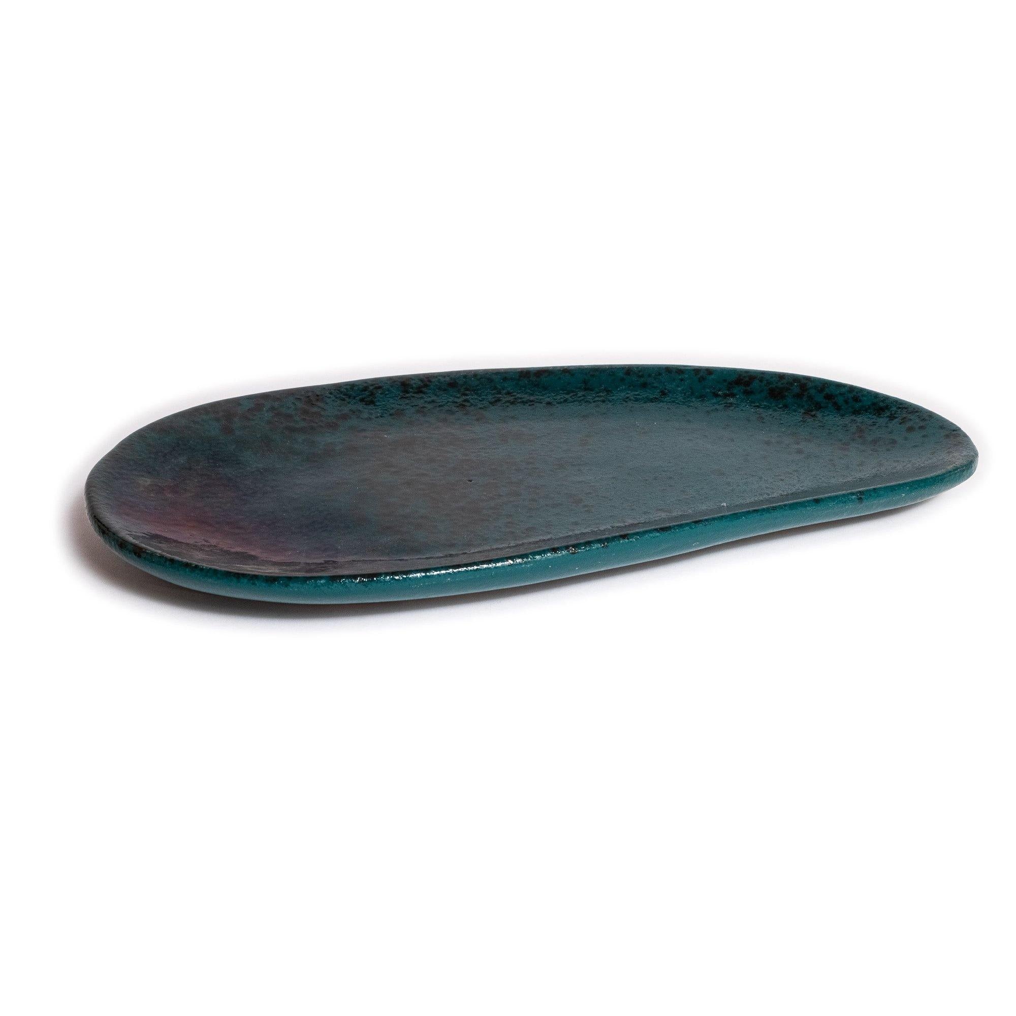 Copper And Teal Serving Tray - Chef May Shop