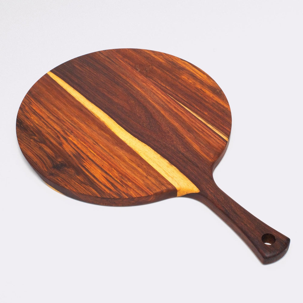 Wooden Pizza Plate With Wooden Pizza Cutter - chefmay.com