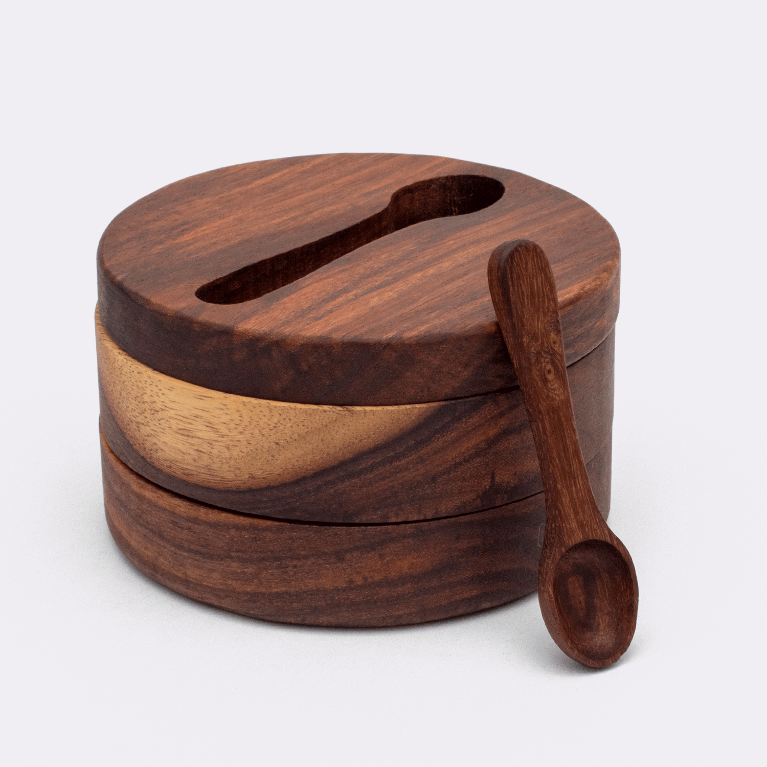 Wooden Spice Tower with spoon - chefmay.com