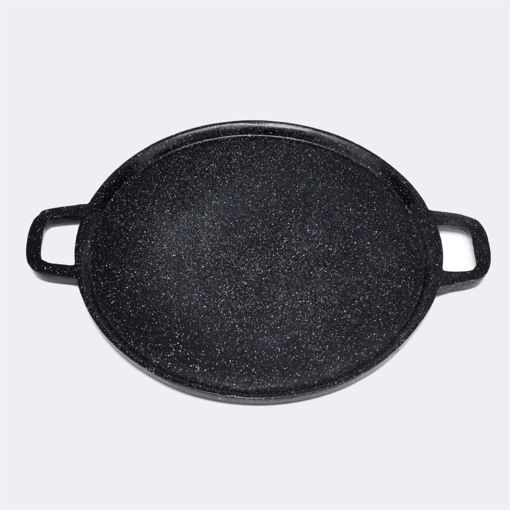 Large Granite round pan w/ 2 handles - chefmay.com