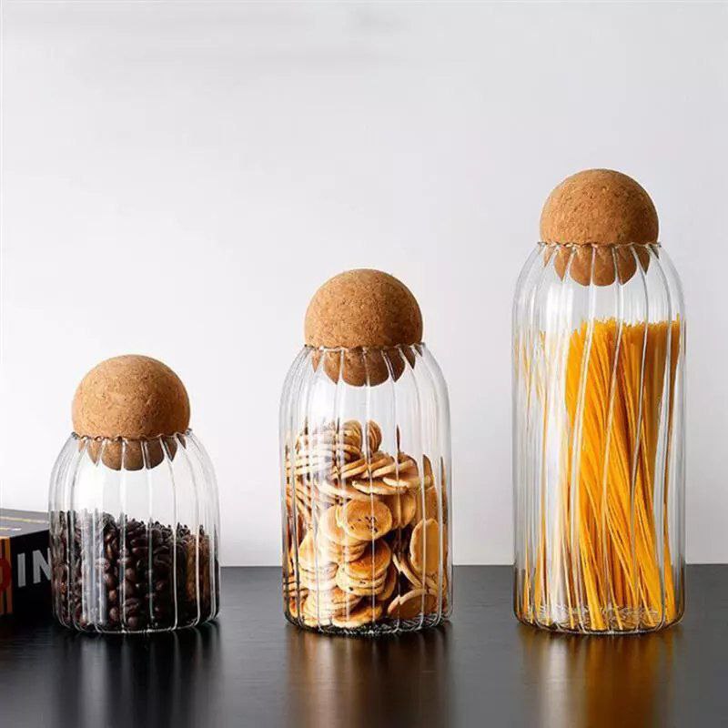 Set of 3 Storage jar with Bamboo